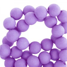 Acryl Perlen rund 6mm matt Electric purple